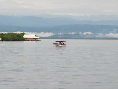 View across Saigon Bay to the mainland of Panama