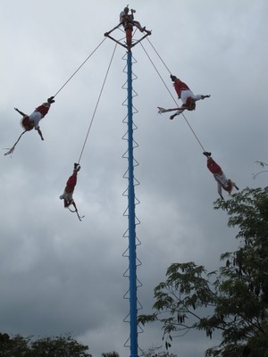 Mayan Pole Flyers at Tulum