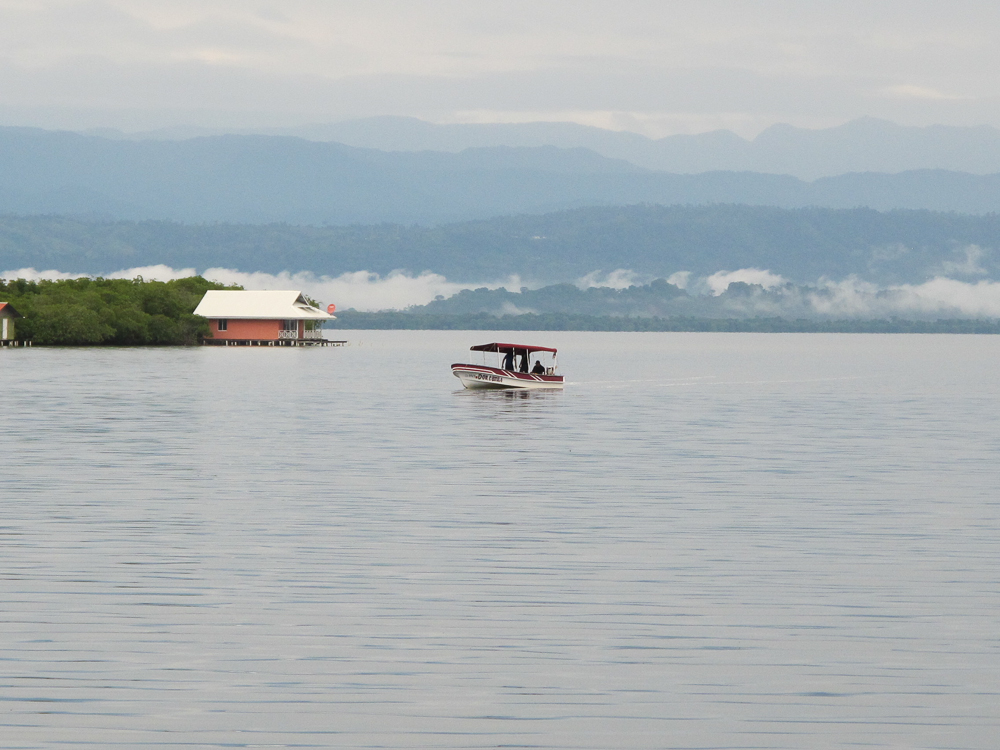 View across Saigon Bay to the mainland of Panama